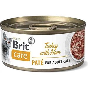 Brit Care Cat Turkey Pate with Ham Kalkoen Ham, 70 g