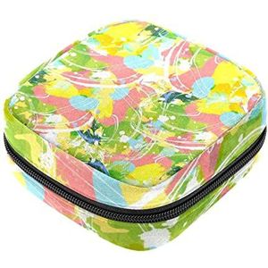 Vrouwen Maandverband Pads Handtas Dames Menstruatie Cup Pouch Meisjes Draagbare Tampon Opbergtas Abstracte Aquarel Periode Pouch met Rits