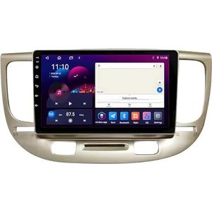Android 14 GPS Navigation Stereo voor Kia RIO 2 2005-2011 9 Inch 2 Din Car Stereo Radio met CarPlay AHD Omgekeerd beeld Bedieningselementen op het stuur Bluetooth(A,S1 1G+32G)
