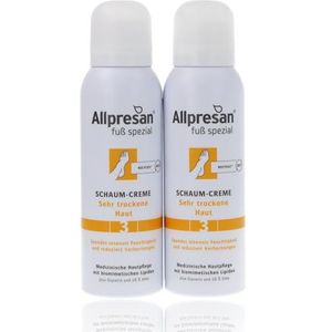 Allpresan Fußspezial Nr. 3 Schuimcrème - Voetcrème voor zeer droge huid - Voor de dagelijkse voetverzorging zeer droge voeten 125 ml (verpakking van 2)