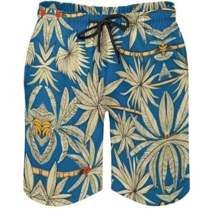Modieuze en unieke Hawaii-shorts voor heren, sneldrogende korte broek in tropische stijl, surfend strand zwembroek, Kleur 2, L
