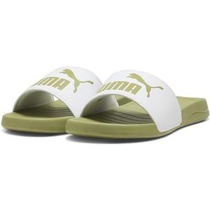 PUMA Popcat 20 uniseks-volwassene Slippers, Puma Wit Kalmerend Groen, 39 EU
