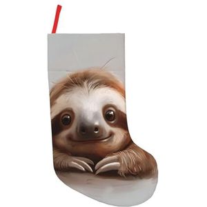 Schattige Luiaard Print Kerst Kousen,Vakantie Party Decoraties