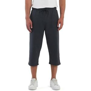 COMEOR Korte sportbroek voor heren, 3/4 capribroek voor heren, korte broek voor mannen, hardloopshorts, katoenen shorts, donkergrijs, S