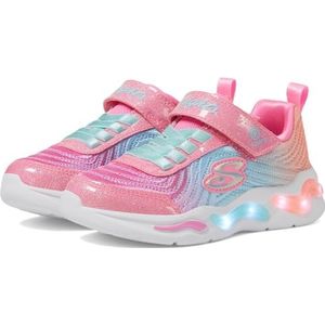 Skechers Meisjes Flutter Heart Lights Trainers, Roze multi, 19.5 EU