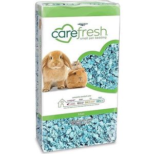 Carefresh 99% stofvrij blauw natuurlijk papier klein huisdier beddengoed met geurcontrole, 10 l