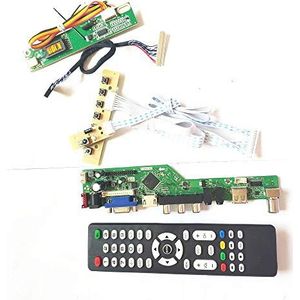 Voor N154C2-L01/L02 LCD panel monitor toetsenbord+Afstandsbediening+Omvormer T.V53 drive card board LVDS 1CCFL 30Pin HDMI VGA USB AV RF DIY kit (N154C2-L01)