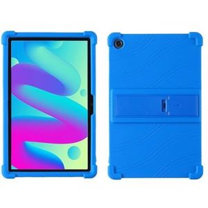 Geschikt for TCL Tab 10L 8491X/TCL TAB 10HD LTE/TCL TAB 10 FHD Wi-Fi Tablet Veilig schokbestendig Siliconen Stand Cover (Color : Biru, Size : For TCL Tab 10L)