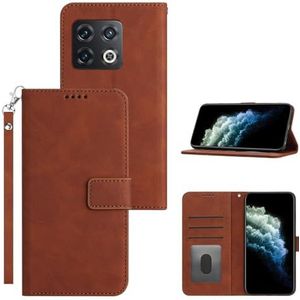 Smartphone Flip-hoesjes Wallet Case Compatibel met OnePlus NORD CE2 5G, Magnetische Flip Folio Case Vintage PU lederen telefoonhoes [TPU schokbestendige binnenhoes] met creditcardhouder Polsband Besch