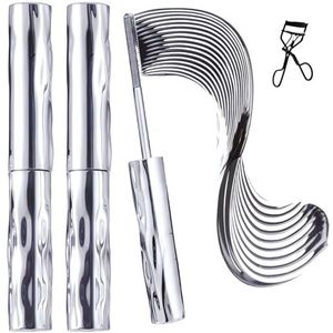 Faccelove's Ironeye mascara, watervaste en veegvaste ijzeren mascara, staafje van metaal, slank volume mascara, 2 stuks