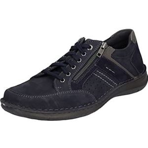 Josef Seibel HEREN Lage Sneaker Anvers 87, Mannen Sneakers,Schoenbreedte K (Extra groot),verwisselbaar voetbed,Blauw (indigo-kombi),47 EU / 12 UK