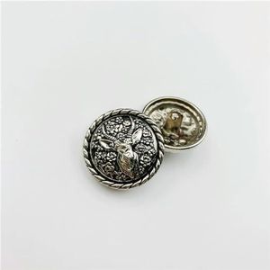 Breiknopen, diverse knopen pin, 10st 15/20/25mm leeuwenkop geit ontwerp vintage metalen knopen for overhemd naaien accessoires knopen for kledingontwerpers mode(Color:Goat silver,Size:25mm-10pcs)