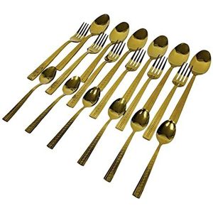 Dessertbestek 18 delig Firenze Oro Ice (mat goud