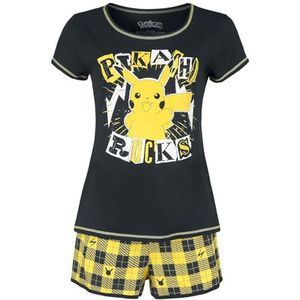 Pokémon Pikachu - Rocks Pyjama zwart-geel L