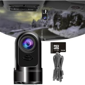 Adas 360 Dashcam, 1080p HD 360 Rotating Mini Adas Dashcam, Recording HD Night Vision Car Camera 24-Hour (32G)