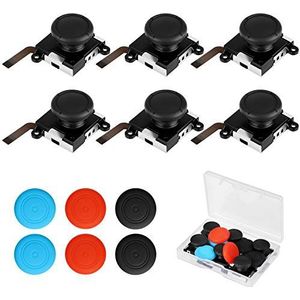 EEEKit 6 Schakelaar Links Rechts 3D Analoge Joystick Vervanging Thumbstick Caps Compatibel met Nintendo Switch