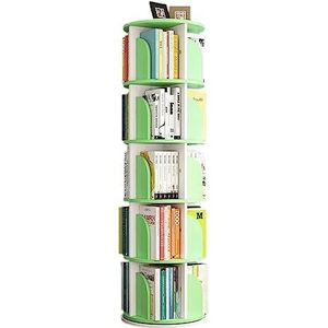 Staande boekenkast 360° Draaibare Boekenplank Grote Capaciteit Multi-tier Staande Boekenkast Tijdschrift Prentenboek Boekenplank Organisator Thuis Boekenrek perfecte weergave