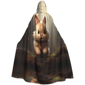 DURAGS Schattige konijntje volwassen mantel met capuchon, vampiermantel, rollenspel mantel voor onvergetelijke thema-evenementen en feesten