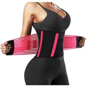 Rugcorrectie, Taille Trainer for Gewichtsverlies Zweetband Trimmer Korset Buikcontrole Rugsteunband(Pink,LXL)