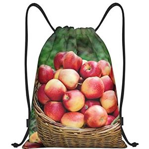 QQLADY Fruit Oogst Trekkoord Gym Rugzak Voor Mannen Vrouwen Waterdichte String Bag Reizen Wandelen Sackpack, Zwart, Medium, Reisrugzakken