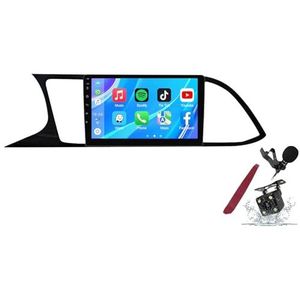 Android 14 Autoradio Sat Navi voor S-eat Leon (2012-2018) 9 Inch Touchscreen Multimedia Speler met Draadloze Carplay GPS Navigatie FM RDS Bluetooth 5G-WiFi SWC DSP,M100s