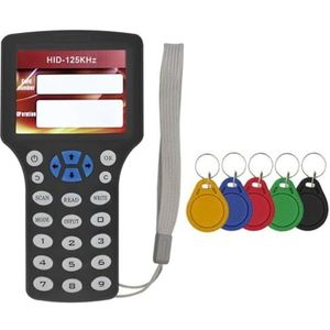 Pesfehhy 10 Frequentie RFID NFC Smart Card Reader Writer Duplicator+5XUID Sleutelhanger 125K 13.56MHz RFID Copier Key Replicator