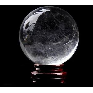 Natuurlijk kristal bol, Natuurlijke kwartskristallen bol for waarzeggerij, helende feng shui-decoratie, verschillende maten(B,200mm)