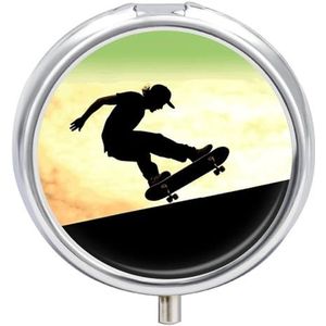 Skateboard Pillendoos Pil Case Pil Organizer Geneeskunde Pil Organizer Wekelijkse Pil Organizer Pil Houder Kleine Pil Case Pil Containers Pil Houder voor Portemonnee