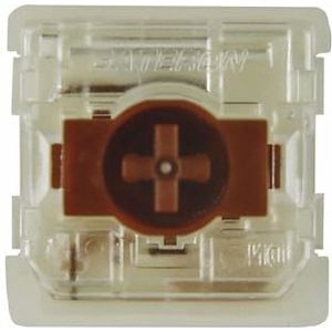 VGHJTYS Laag profiel melkachtige schakelaar v2 rood blauw bruin as 3-pins voor schakelaars met laag profiel mechanisch toetsenbord K1 K7 NuPhy Air75 (kleur: bruin 90 stuks)