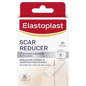 Elastoplast Littekenverlooppleisters (21 stuks), Snelle en handige littekenbedekkingsbehandeling, littekenbladen om de zichtbaarheid van littekens te verminderen, littekenpleisterpakket voor snelle resultaten