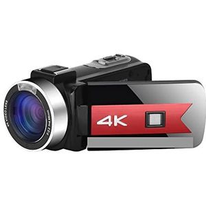 Videocamera, 56MP Video Camera 4K Vlog Camcorder for Live Stream Webcam Nachtzicht 16X Zoom Fotografie Digitale Recorder(No SD Card,Only Camera)