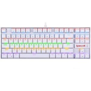 Redragon Kumara Mechanisch gamingtoetsenbord met 87 toetsen, RGB-achtergrondverlichting, bedraad, wit