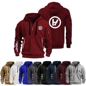 AHYAOFA Heren Gezellige Hoodie Sweatshirt voor 21 P.i.Lot.s Truien Tops Hoody Sport Uitloper Lange Mouw Streetwear Hooded Jassen Half Zip Jassen, Rood-3, 18-20