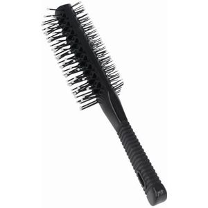 PARSA Beauty Föhnborstel dubbelzijdig met ventilatiesleuven voor snel drogen en hoofdhuidmassage – ontwarringsborstel voor alle haartypes in elegant zwart