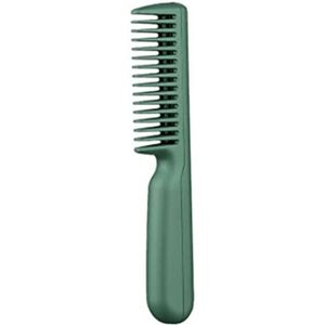 Draagbare stijltang kam rechttrekken hete borstel anti-brandwonden strijkijzer voor haarstyling (groen)