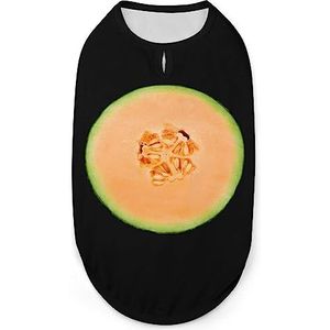 Cantaloupe Meloen Geïsoleerde Leuke Hond Shirts Huisdier Kleding Mouwloze Tank Top Ademend Puppy Sweatshirt