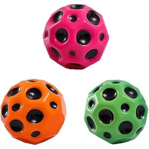 EMCOF Astro Jump Ball, Space Ball Super High, Bouncing Bounciest Light gewichtschuimbal, maanbal, gemakkelijk vast te pakken en vanger, sporttrainingsbal, springballen voor kindercadeau (oranje +
