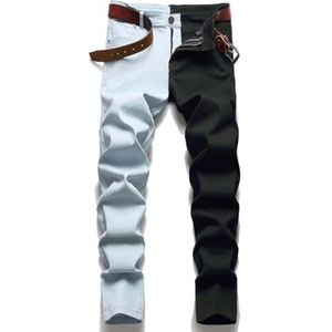 Normale Zomerjeans For Heren, Slim Fit Jeans Met Rechte Ritssluiting En Modieuze Knopen Met Meerdere Zakken For Heren, Thermische Broeken (Color : H, Size : XL)