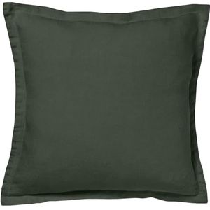 Magano® Premium kussensloop, 80 x 80 cm, groen, zacht en strijkvrij, hypoallergeen en ademend, 3 cm opstaande zoom, hoofdkussensloop 80 x 80 cm, donkergroen