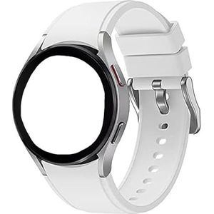 LUGEMA 20mm siliconen band compatibel met Samsung Galaxy horloge 4 40mm 44mm klassieke 46mm 42mm sport armband Samsung Galaxy horloge 5 44mm 40mm band (Color : White, Size : Galaxy Watch 4 40mm)