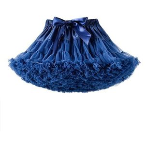 Odziezet Tutu-rok voor babymeisjes, tule, prinses, met strik, tutu, dansrok, balletrok, avondrok, feestrok - blauw - 5-7 Ans