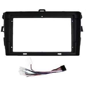 Voor Toyota Voor Corolla Voor Altis Voor Feilder 2008 2009 2010 9 Inch Autoframe Fascia-adapter Radio Dashboard Montagepaneel Kit Auto Fascia Radio Paneel(0 Black Frame Cable)