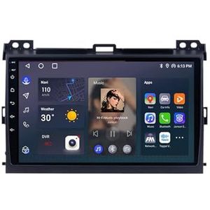 Android 12 2 DIN Autoradio Stereo 9 inch Screen voor Toyota Land Cruiser Prado 120 LC120 2004-2009 GPS Navigatiesysteem FM AM RDS DAB+ Radio Carplay Android Auto Qualcomm BT 5.1 Dolby DTS(8 Core 4G+