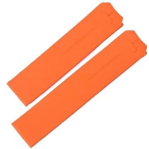 INEOUT 20 mm 21 mm zwart oranje siliconen rubberen band compatibel met Tissot TOUCH COLLECTION EXPERT SOLAR-serie T091T013 T081 herenhorlogearmband (Color : Orange no clasp, Size : 21mm)
