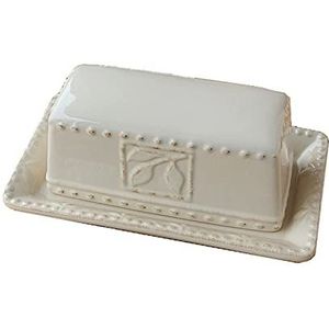 botervloot Keramische botervak, boteropbergdoos met deksel, snackbox met deksel, kan rechthoekige botercontainer worden gebruikt als een cadeau boterbakje Boter Schotel ( Color : C )