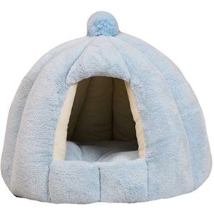 Beskie Huisdier Tent Grot Bed Voor Kleine Honden Katten Kitty Huisdieren Puppy Dieren Verwijderbaar Kussen Pompoen Slaapzak Dikke Fleece Warm Zacht Hondenbed Knuffelaar Burrow House Gat Iglo Nest Gezellig Bed Voor Kat