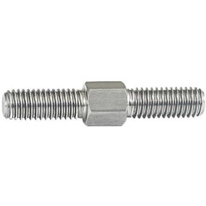 Roestvrijstalen dubbelzijdige draadstang, M6 dubbelzijdige draadstang - roestvrij staal 304, links- en rechtsdraaiend, meerdere maten beschikbaar(M6 X 80mm 1pcs)