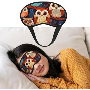 Anime Uil Slaapmasker Zacht Verduisterend Oogmasker met Verstelbare Riem Comfortabele Oogschaduw Cover voor Vrouwen Mannen Diepe Rust Reizen Werk Thuis