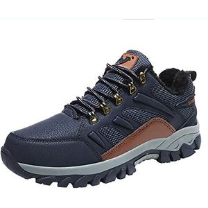 EKsma Wandelschoenen voor heren, waterdicht, winter, warm, trekking, wandelschoenen, licht, comfortabel, outdoor, camping, Blauw, 38 EU