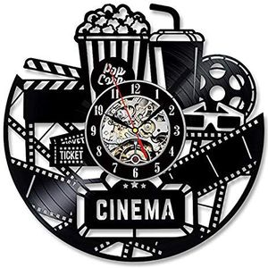 suhang Bioscoop Wandklok Movie Night Director Gramophone 3d Stickers LED Hanglamp Wandlamp